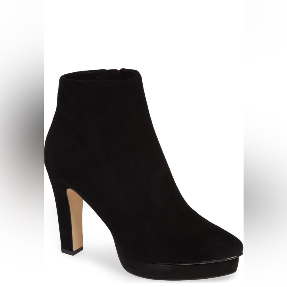 Karl Lagerfeld Paris Millie Platform Boot Black Suede 6.5